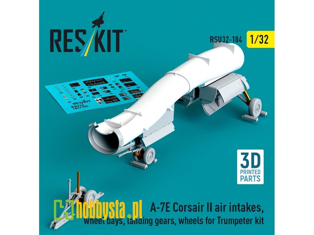 Ltv A-7 E Corsair Ii - Air Intakes / Wheel Bays / Landing Gears And Wheels (3d-printed / For Trumpeter Kits) - zdjęcie 1