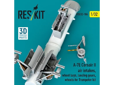 Ltv A-7 E Corsair Ii - Air Intakes / Wheel Bays / Landing Gears And Wheels (3d-printed / For Trumpeter Kits) - zdjęcie 3
