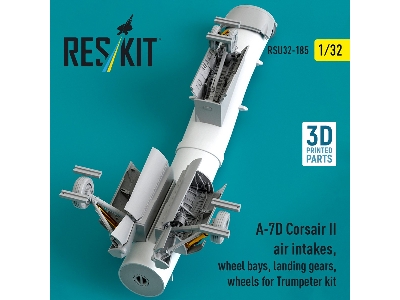 Ltv A-7 D Corsair Ii - Air Intakes / Wheel Bays / Landing Gears And Wheels (3d-printed / For Trumpeter Kits) - zdjęcie 3