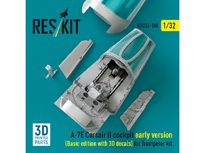 Ltv A-7 E Corsair Ii - Early Cockpit Basic Edition With 3d Decals (3d-printed / For Trumpeter Kits) - zdjęcie 1