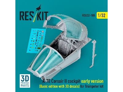 Ltv A-7 E Corsair Ii - Early Cockpit Basic Edition With 3d Decals (3d-printed / For Trumpeter Kits) - zdjęcie 2