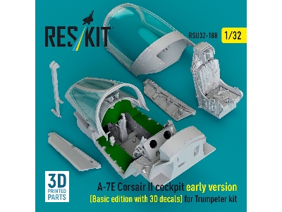 Ltv A-7 E Corsair Ii - Early Cockpit Basic Edition With 3d Decals (3d-printed / For Trumpeter Kits) - zdjęcie 3