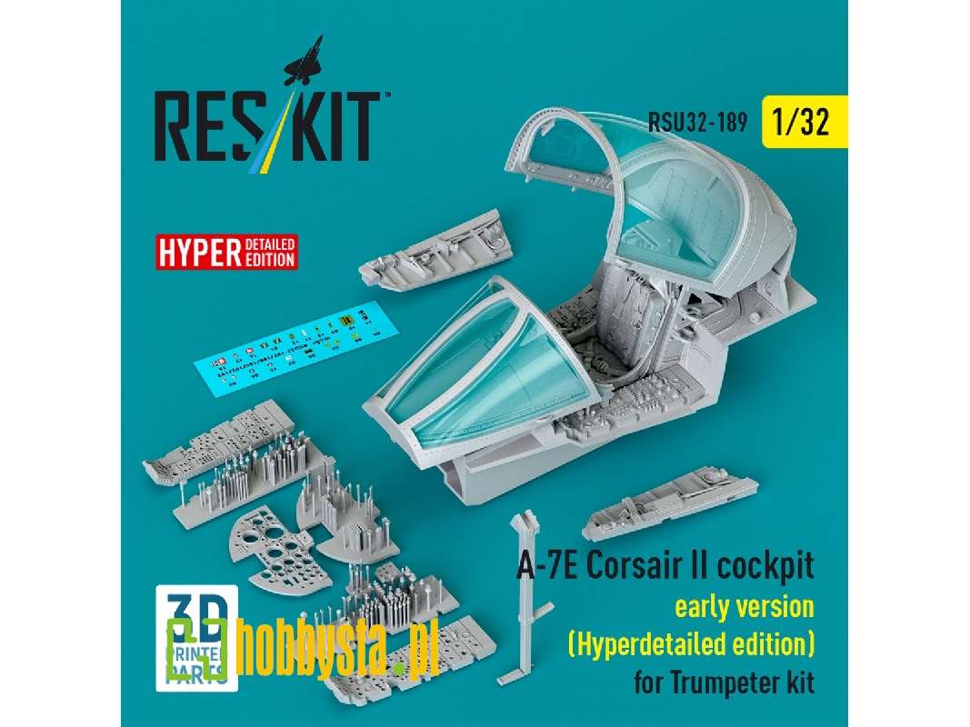 Ltv A-7 E Corsair Ii - Early Cockpit Hyperdetailed Edition (3d-printed / For Trumpeter Kits) - zdjęcie 1