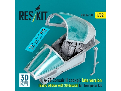 Ltv A-7 E Corsair Ii - Late Cockpit Basic Edition With 3d Decals (3d-printed / For Trumpeter Kits) - zdjęcie 1