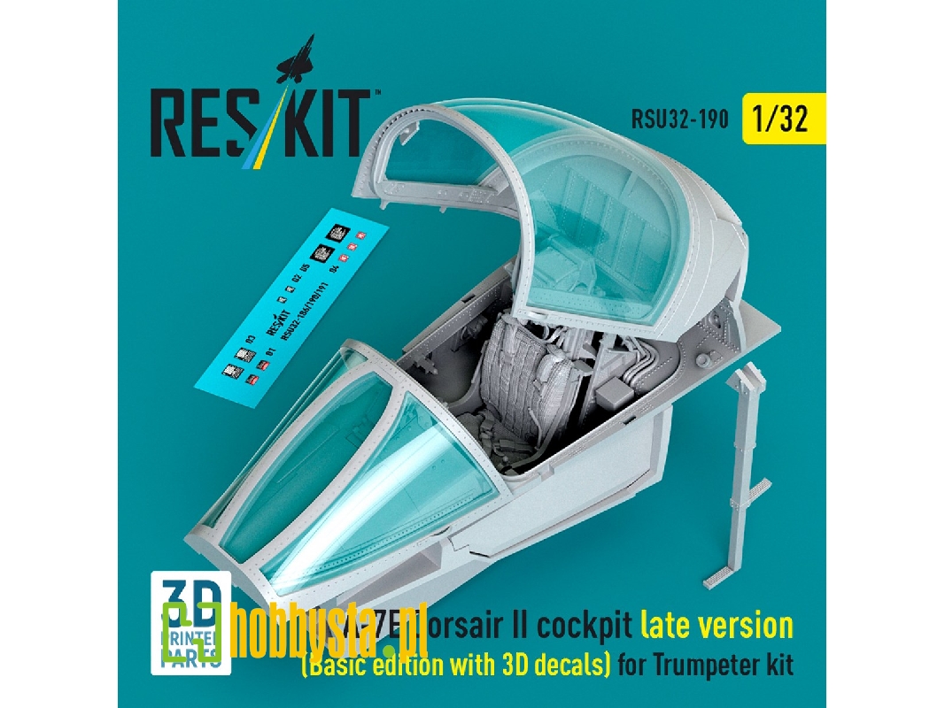 Ltv A-7 E Corsair Ii - Late Cockpit Basic Edition With 3d Decals (3d-printed / For Trumpeter Kits) - zdjęcie 1