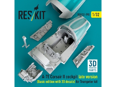 Ltv A-7 E Corsair Ii - Late Cockpit Basic Edition With 3d Decals (3d-printed / For Trumpeter Kits) - zdjęcie 2