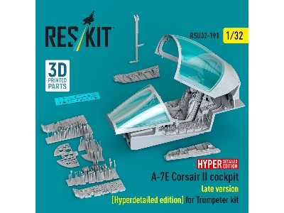 Ltv A-7 E Corsair Ii - Late Cockpit Hyperdetailed Edition With 3d Decals (3d-printed / For Trumpeter Kits) - zdjęcie 1