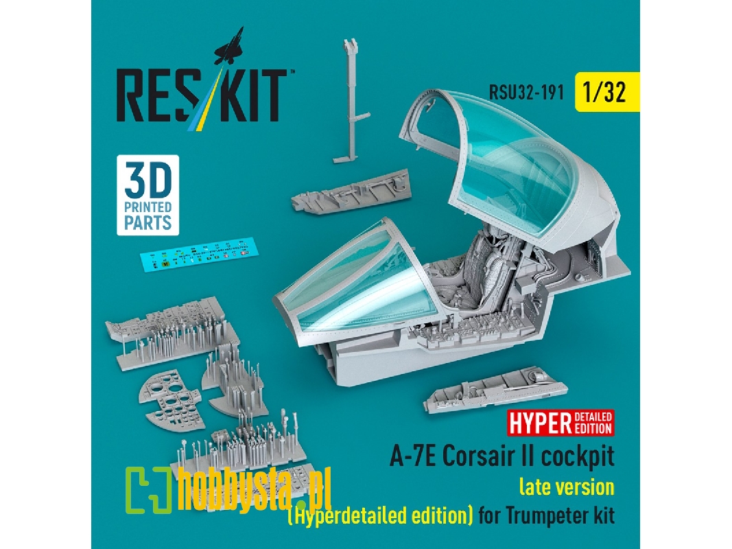 Ltv A-7 E Corsair Ii - Late Cockpit Hyperdetailed Edition With 3d Decals (3d-printed / For Trumpeter Kits) - zdjęcie 1