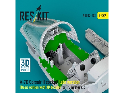 Ltv A-7 D Corsair Ii - Late Cockpit Basic Edition With 3d Decals (3d-printed / For Trumpeter Kits) - zdjęcie 3