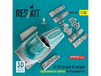 Ltv A-7 D Corsair Ii - Late Cockpit Hyperdetailed  Edition With 3d Decals (3d-printed / For Trumpeter Kits) - zdjęcie 2