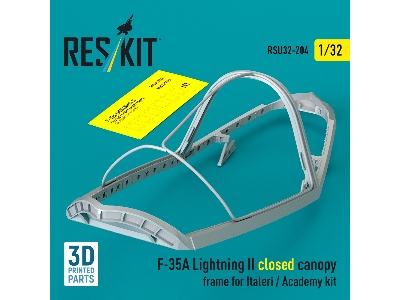 F-35 A Lightning Ii - Closed Canopy Frame (3d-printed / For Italeri And Academy Kits) - zdjęcie 1