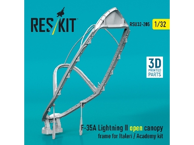 F-35 A Lightning Ii - Open Canopy Frame (3d-printed / For Italeri And Academy Kits) - zdjęcie 1