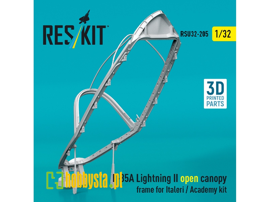 F-35 A Lightning Ii - Open Canopy Frame (3d-printed / For Italeri And Academy Kits) - zdjęcie 1