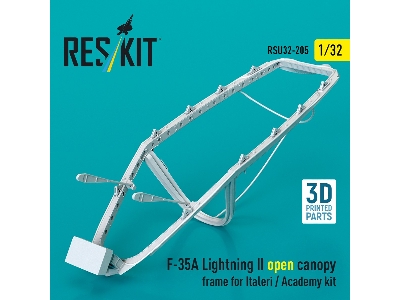 F-35 A Lightning Ii - Open Canopy Frame (3d-printed / For Italeri And Academy Kits) - zdjęcie 3