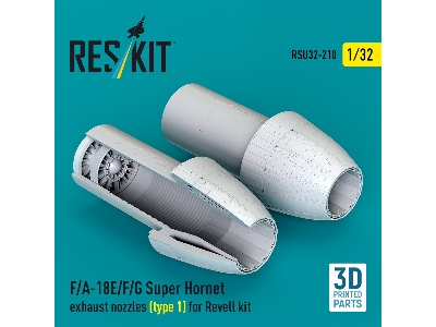 Boeing F/A-18 E/F/G Super Hornet - Exhaust Nozzles Type 1 (3d-printed / For Revell Kits) - zdjęcie 1