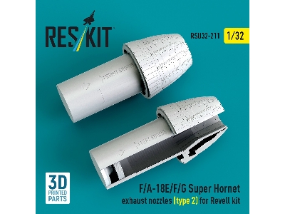 Boeing F/A-18 E/F/G Super Hornet - Exhaust Nozzles Type 2 (3d-printed / For Revell Kits) - zdjęcie 3