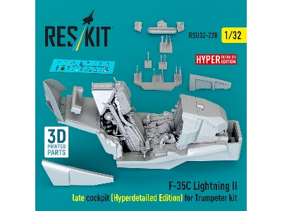 F-35 C Lightning Ii - Late Cockpit Hyperdetailed Edition (3d-printed / For Trumpeter Kits) - zdjęcie 2