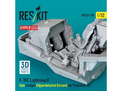 F-35 C Lightning Ii - Late Cockpit Hyperdetailed Edition (3d-printed / For Trumpeter Kits) - zdjęcie 3