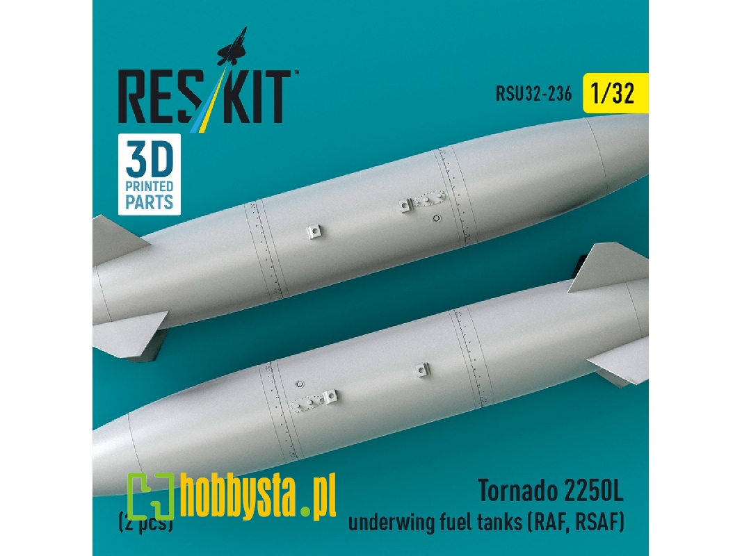 Panavia Tornado - 2250l Underwing Fuel Tanks For Raf / Rsaf Planes (2 Pcs / 3d-printed) - zdjęcie 1