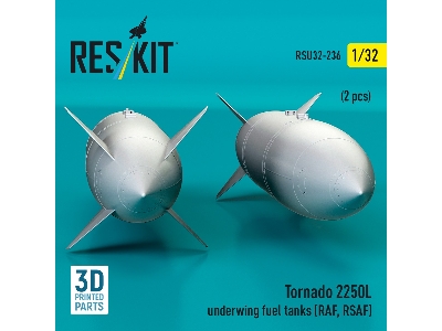 Panavia Tornado - 2250l Underwing Fuel Tanks For Raf / Rsaf Planes (2 Pcs / 3d-printed) - zdjęcie 3