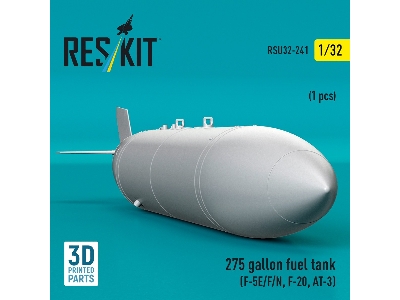 Northrop F-5 E / F / N / F-20 And At-3 - 275 Gallon Fuel Tank (1 Piece / 3d-printed) - zdjęcie 1