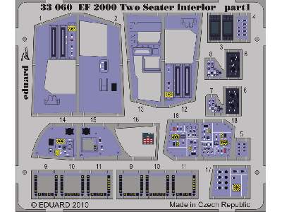  EF 2000 Two-seater interior S. A. 1/32 - Trumpeter - blaszki - zdjęcie 2