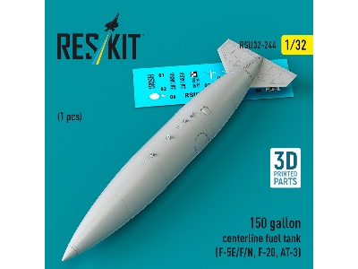 Northrop F-5 E / F / N / F-20 And At-3 - 150 Gallon Centerline Fuel Tank (1 Piece / 3d-printed) - zdjęcie 1