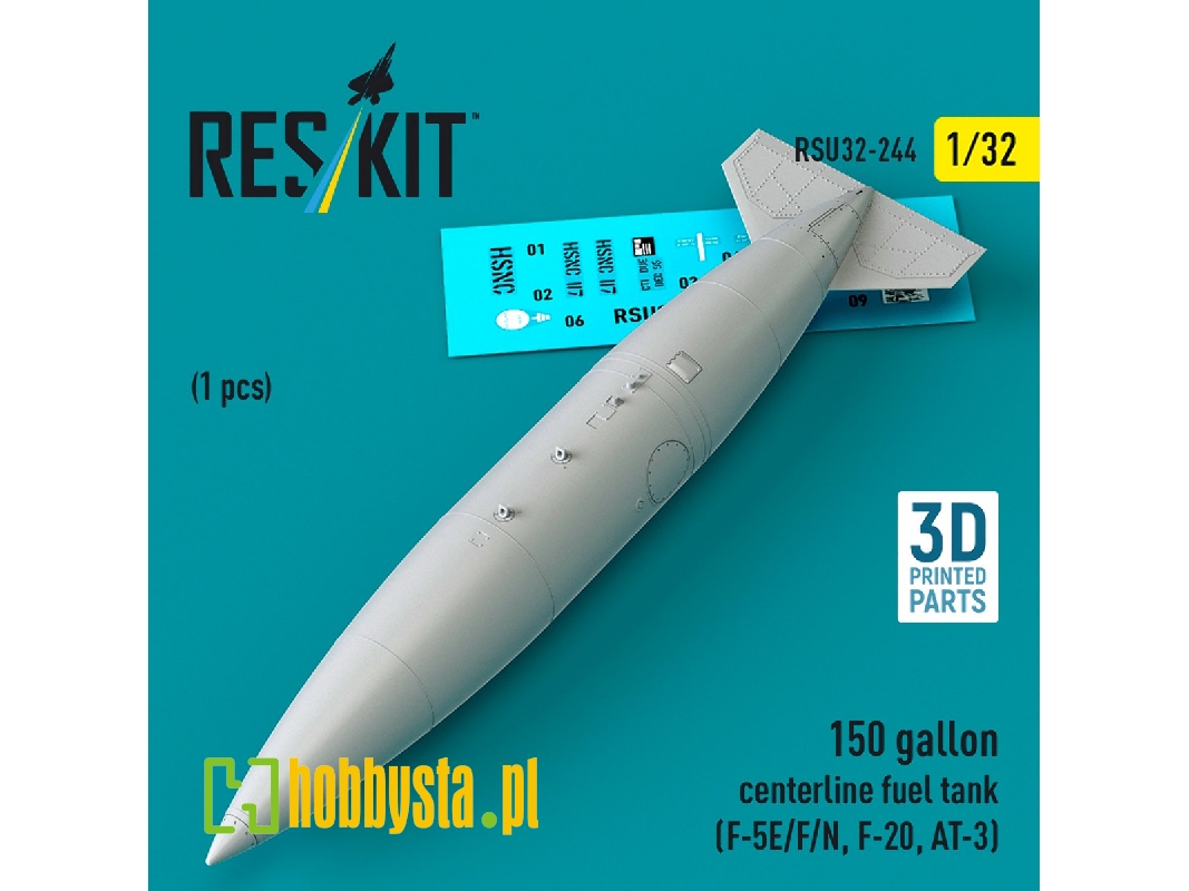 Northrop F-5 E / F / N / F-20 And At-3 - 150 Gallon Centerline Fuel Tank (1 Piece / 3d-printed) - zdjęcie 1