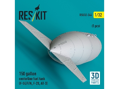 Northrop F-5 E / F / N / F-20 And At-3 - 150 Gallon Centerline Fuel Tank (1 Piece / 3d-printed) - zdjęcie 2