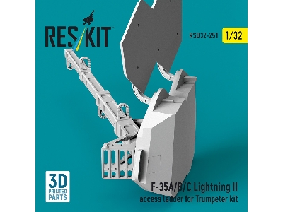 F-35 A/B/C Lightning Ii - Access Ladder (3d-printed / For Trumpeter Kits) - zdjęcie 3