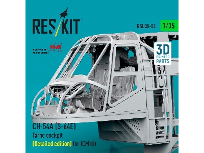 Ch-54a (S-64e) Tarhe - Cockpit Detailed Edition For Icm Kits (3 Pcs / 3d-printed) - zdjęcie 3
