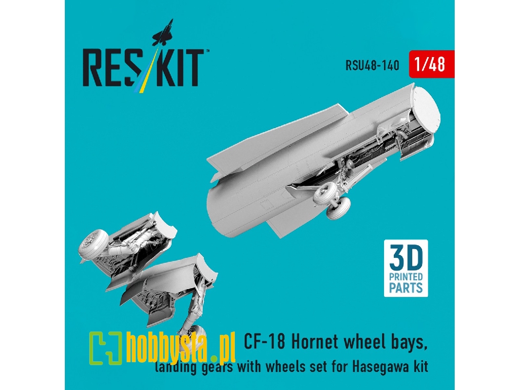 Mcdonnell Douglas Cf-18 Hornet - Wheel Bays / Landing Gears With Wheels Set (3d-printed / For Hasegawa Kits) - zdjęcie 1