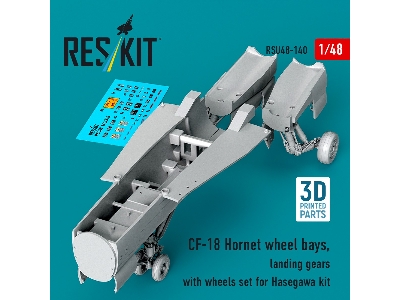 Mcdonnell Douglas Cf-18 Hornet - Wheel Bays / Landing Gears With Wheels Set (3d-printed / For Hasegawa Kits) - zdjęcie 2