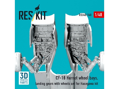 Mcdonnell Douglas Cf-18 Hornet - Wheel Bays / Landing Gears With Wheels Set (3d-printed / For Hasegawa Kits) - zdjęcie 4