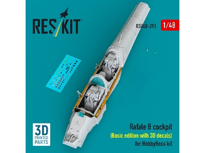 Dassault Rafale B - Cockpit Basic Edition With 3d Decals (3d-printed / For Hobbyboss Kits) - zdjęcie 1