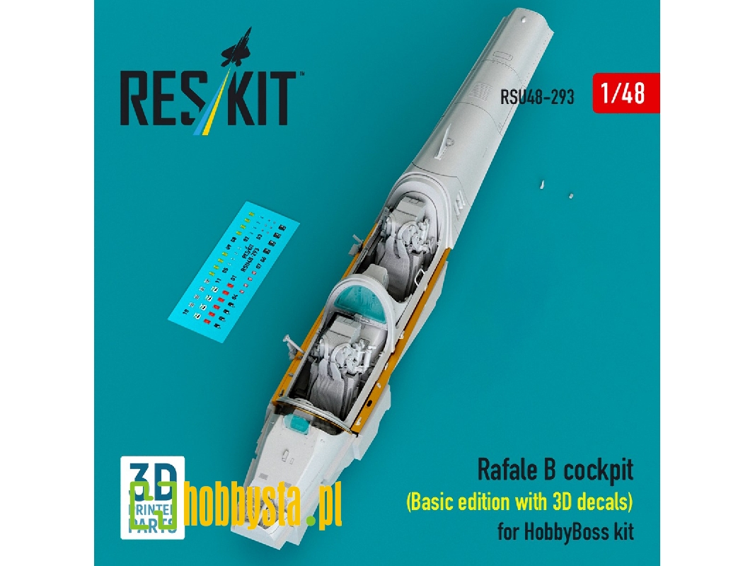 Dassault Rafale B - Cockpit Basic Edition With 3d Decals (3d-printed / For Hobbyboss Kits) - zdjęcie 1