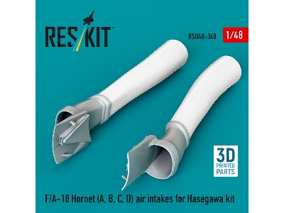 F/A-18 A / B / C / D Hornet - Air Intakes (3d-printed / For Hasegawa Kits) - zdjęcie 2
