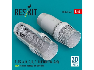F-15 A / B / C / D / E And J Eagle - F100-pw-220 Open Exhaust Nozzles For Hasegawa Kits (3d-printed / For Revell Kits) - zdjęci