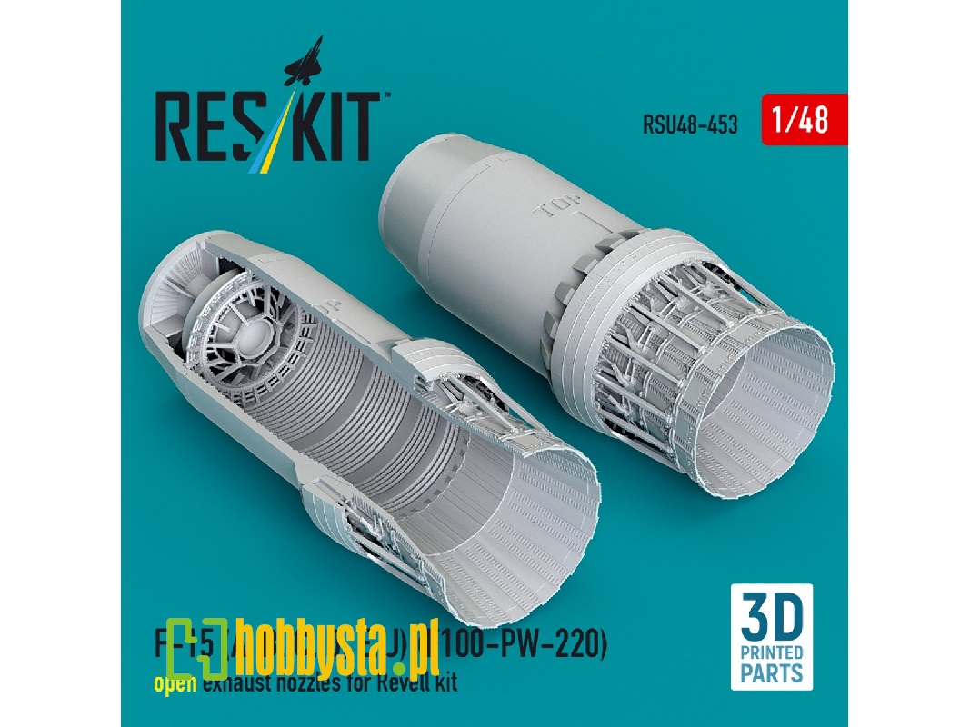 F-15 A / B / C / D / E And J Eagle - F100-pw-220 Open Exhaust Nozzles For Hasegawa Kits (3d-printed / For Revell Kits) - zdjęci