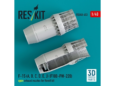 F-15 A / B / C / D / E And J Eagle - F100-pw-220 Open Exhaust Nozzles For Hasegawa Kits (3d-printed / For Revell Kits) - zdjęci