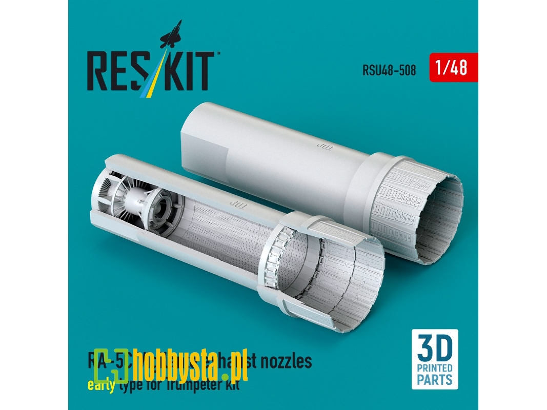 North American Ra-5c Vigilante - Exhaust Nozzles Early Type (3d-printed / For Trumpeter Kits) - zdjęcie 1