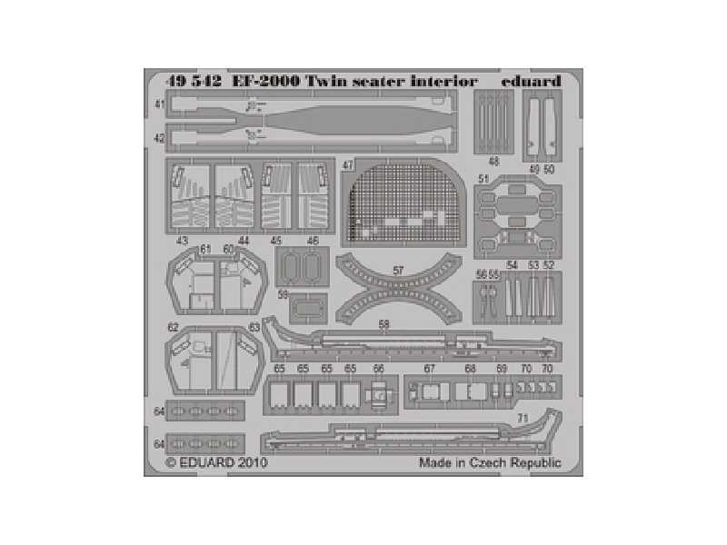 EF-2000 Two-seater interior S. A. 1/48 - Revell - blaszki - zdjęcie 1 EF-2000 Two-seater interior S. A. 1/48 - Revell - blaszki - zdjęcie 1