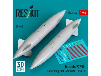 Panavia Tornado - 2250l Underwing Fuel Tanks For Raf / Rsaf Planes (2 Pcs / 3d-printed) - zdjęcie 1