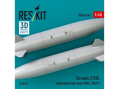 Panavia Tornado - 2250l Underwing Fuel Tanks For Raf / Rsaf Planes (2 Pcs / 3d-printed) - zdjęcie 2