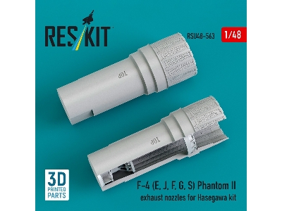 F-4 E / J / F / G / S  Phantom Ii - Exhaust Nozzles (3d-printed / For Hasegawa Kits) - zdjęcie 1