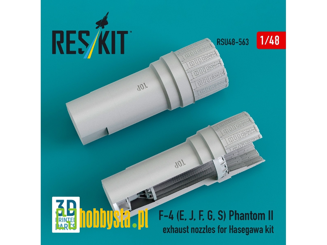 F-4 E / J / F / G / S  Phantom Ii - Exhaust Nozzles (3d-printed / For Hasegawa Kits) - zdjęcie 1
