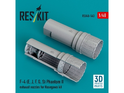 F-4 E / J / F / G / S  Phantom Ii - Exhaust Nozzles (3d-printed / For Hasegawa Kits) - zdjęcie 2
