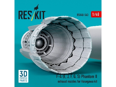 F-4 E / J / F / G / S  Phantom Ii - Exhaust Nozzles (3d-printed / For Hasegawa Kits) - zdjęcie 3