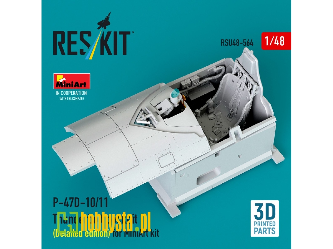 Republic P-47 D-10/11 Thunderbolt - Cockpit Detailed Edition (3d-printed / For Miniart Kits) - zdjęcie 1