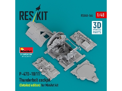 Republic P-47 D-10/11 Thunderbolt - Cockpit Detailed Edition (3d-printed / For Miniart Kits) - zdjęcie 2